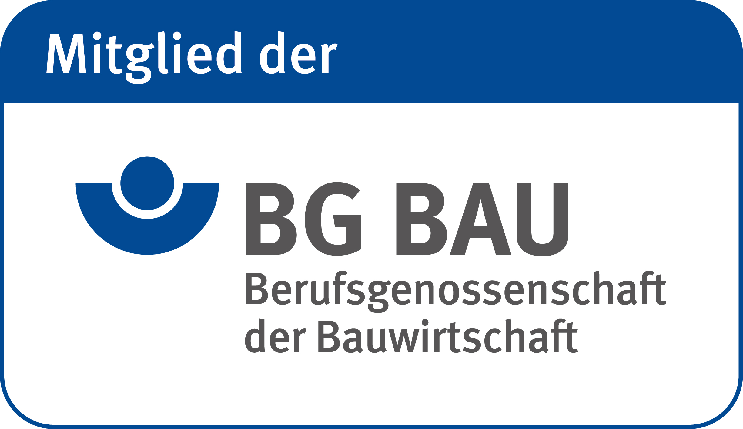 Signet Mitgliedsbetrieb der BG BAU